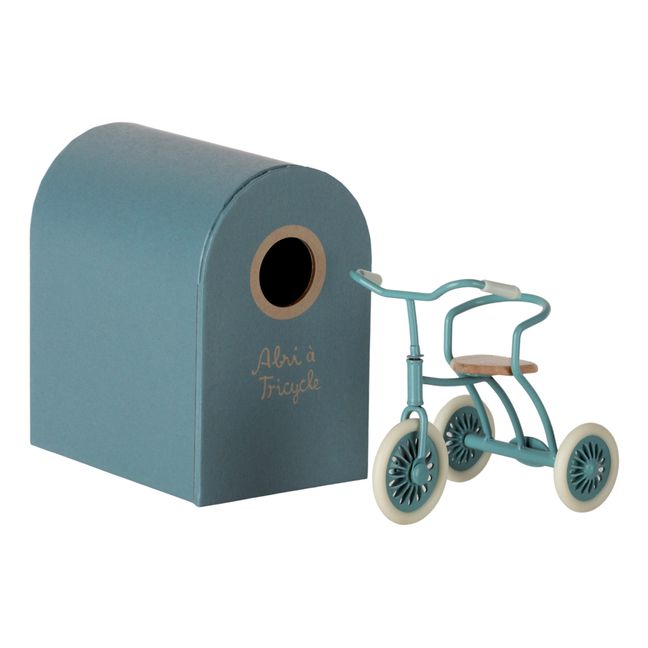 Abri à tricycle Souris | Bleu pétrole