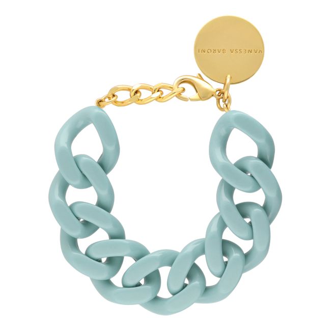 Bracelet Flat Chain | Bleu Clair