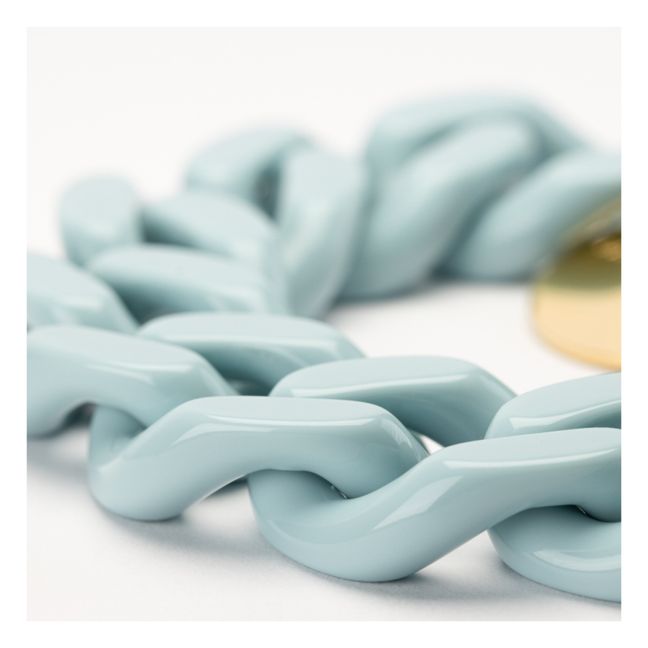 Flat Chain Bracelet | Light Blue