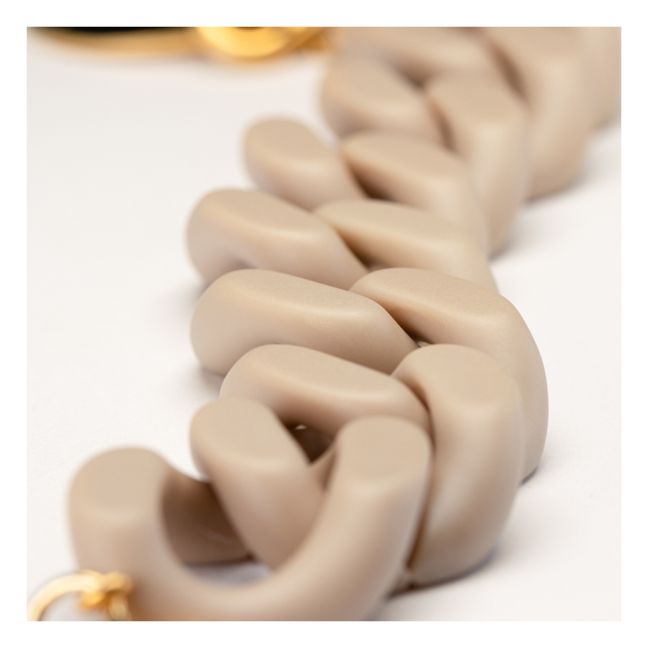 Bracelet Flat Chain Mat | Beige