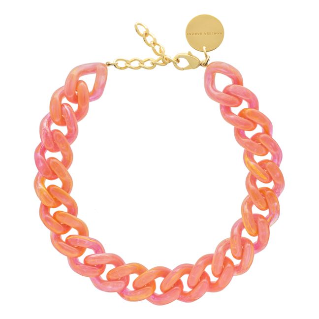 Campari Flat Chain Necklace | Orange