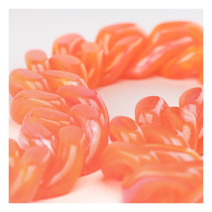 Halskette Flat Chain Campari | Orange- Produktbild Nr. 3