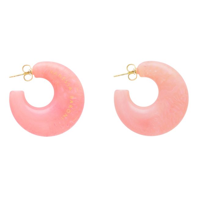 Moon Neon Earrings | Pink
