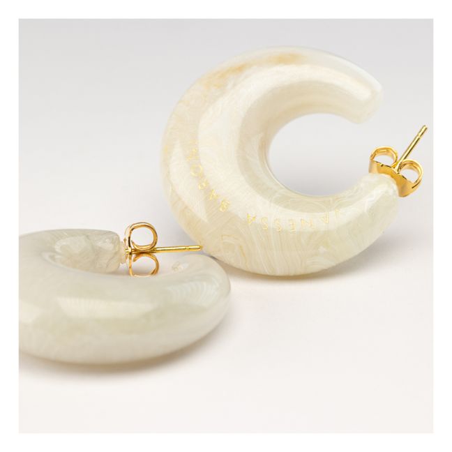 Orecchini, modello: Moon Marbre | Bianco