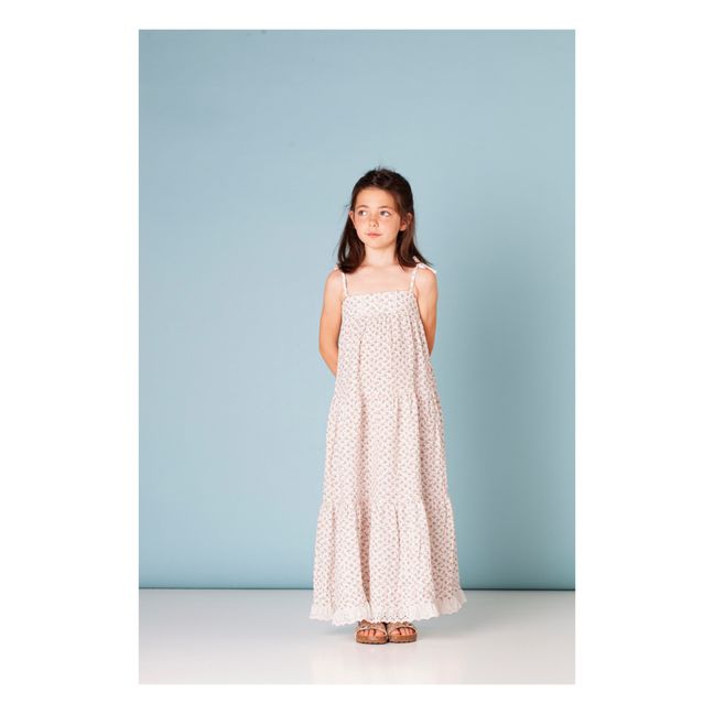 Kleid mit Blumenmuster | Seidenfarben