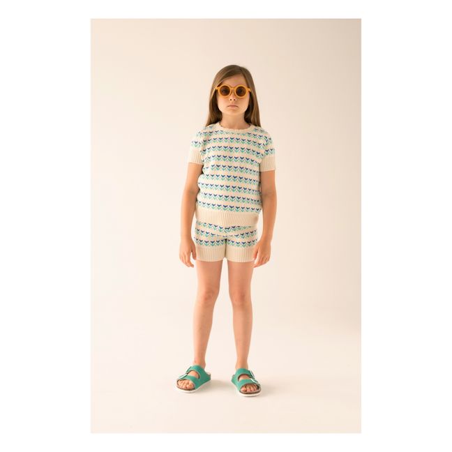 Organic Cotton Knitted Shorts | Ecru