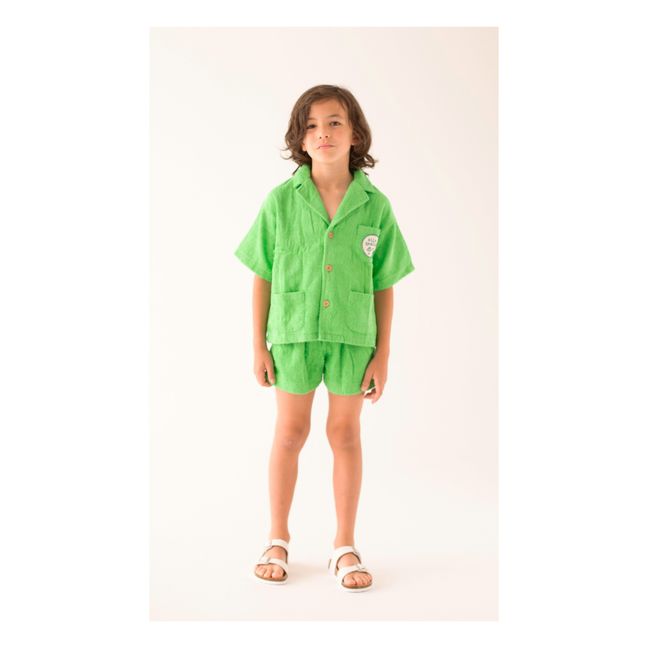 Terry Shirt and Shorts Set | Green