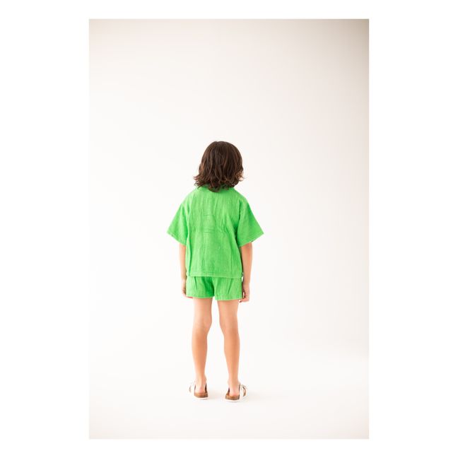 Ensemble Chemise et Short Eponge Terry | Vert