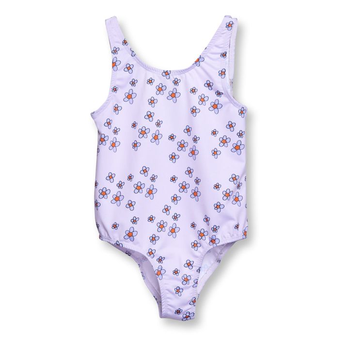 Flower Print One-Piece Swimsuit | Lilac- Product image n°0