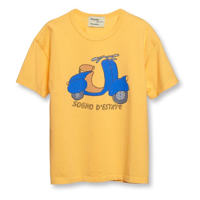 T-shirt Coton Bio Scooter | Jaune