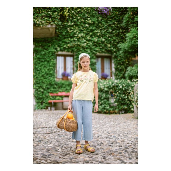 Organic Cotton Embroidered Blouse | Blasses Gelb