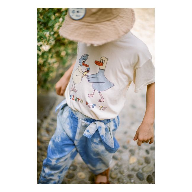 Pantalon à Bretelles Tie Dye | Bleu