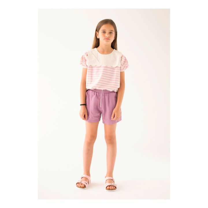 Wander Wonder Zipped Shorts Dusty Pink Smallable