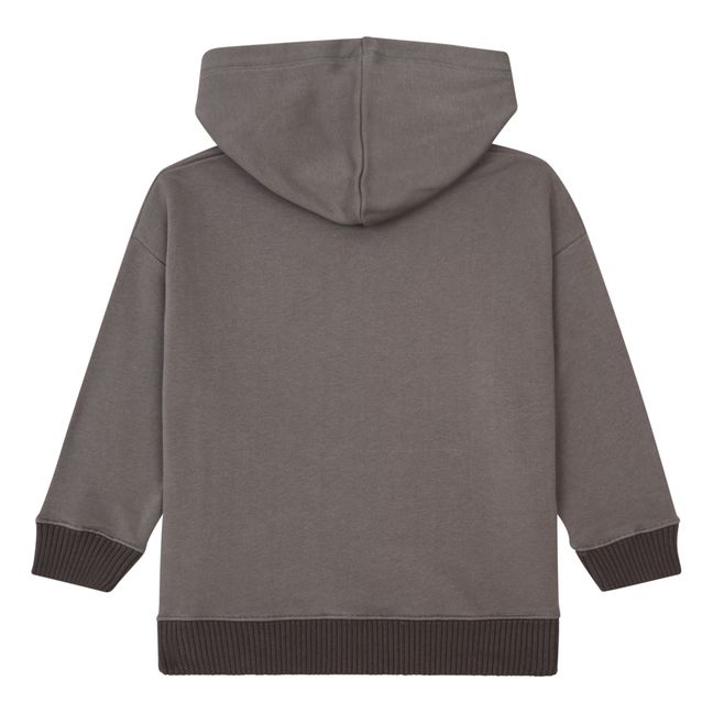 Sweat à Capuche Jersey Nori | Gris