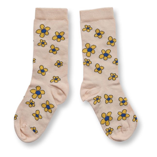 Calcetines Flores | Crudo