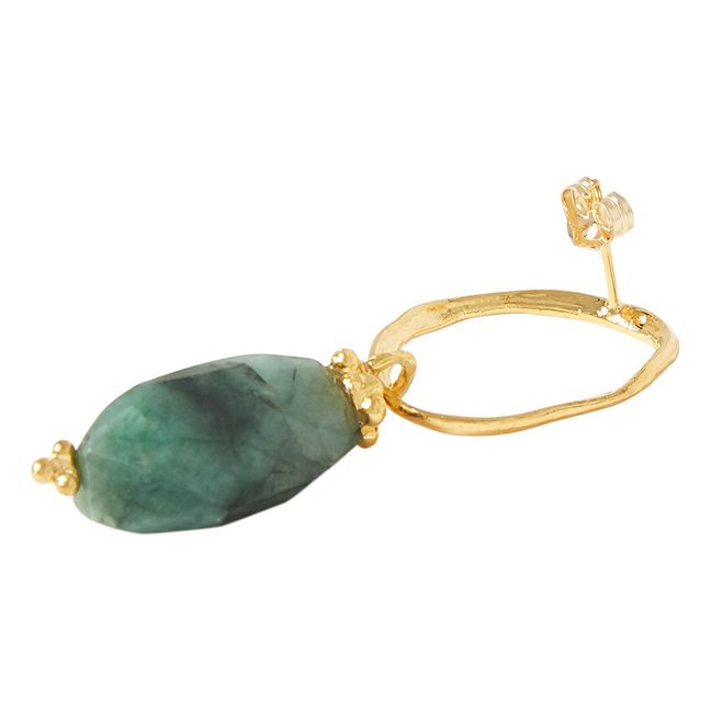 Exclusivité Elise Tsikis x Alma Deia - Boucle d'Oreille Santaniy | Vert
