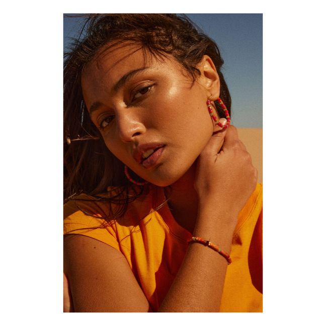 Exclusivité Elise Tsikis x Alma Deia - Boucles d'Oreilles Marcia | Orange
