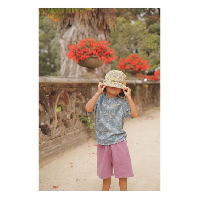 Cappello a fiori Afid | Giallo senape