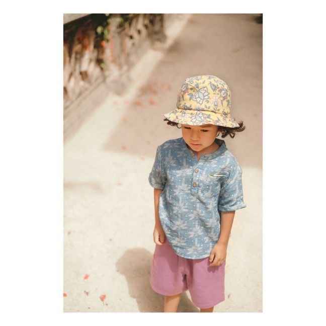 Cappello a fiori Afid | Giallo senape