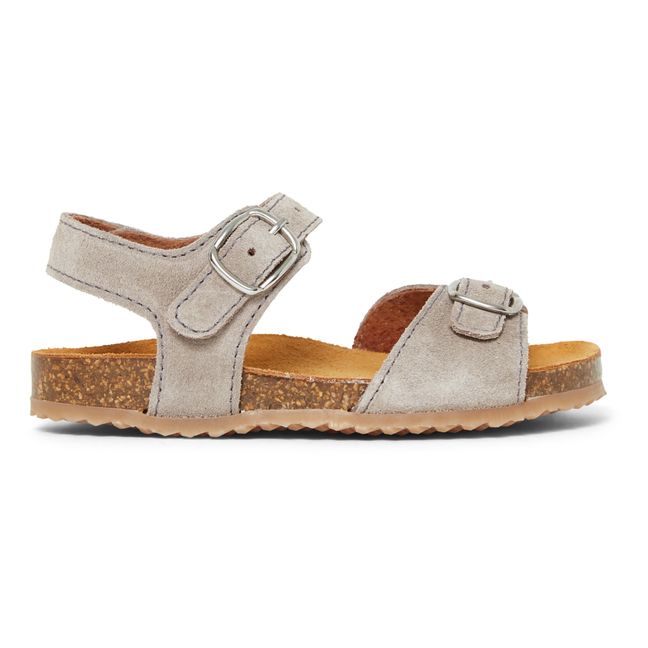 Two Con Me - Suede Buckle Sandals | Maulwurfsfarben