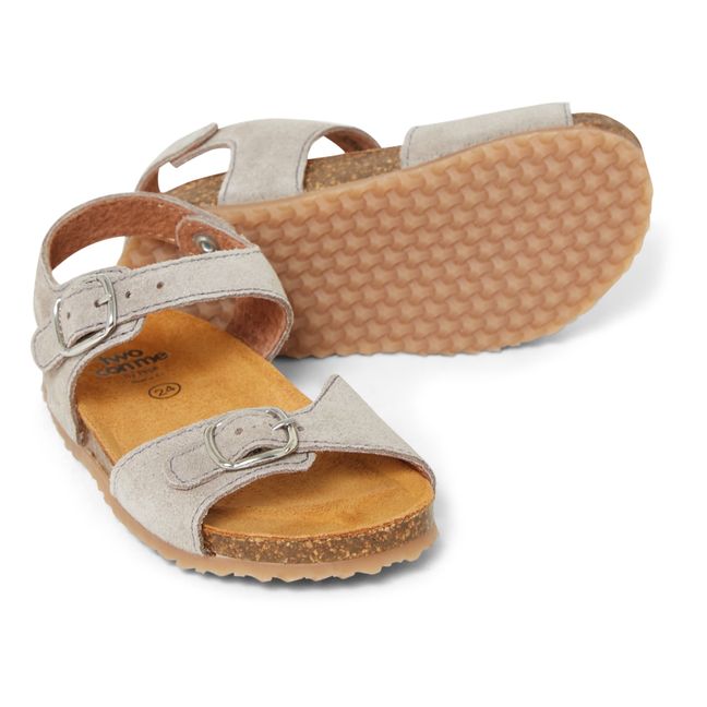 Two Con Me - Suede Buckle Sandals | Topo