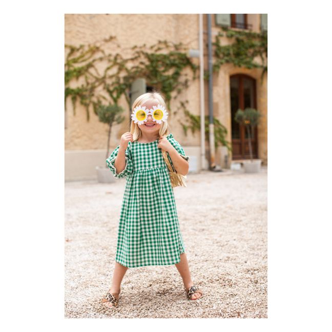 Exclusivité Marlot x Smallable - Robe Gaze de Coton Vichy Palmyre | Verde