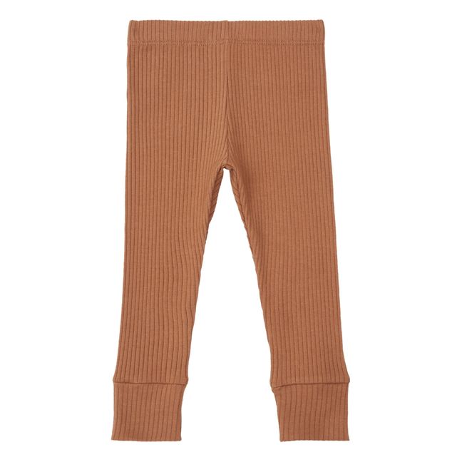 Leggings Gerippt Bio-Baumwolle | Braun