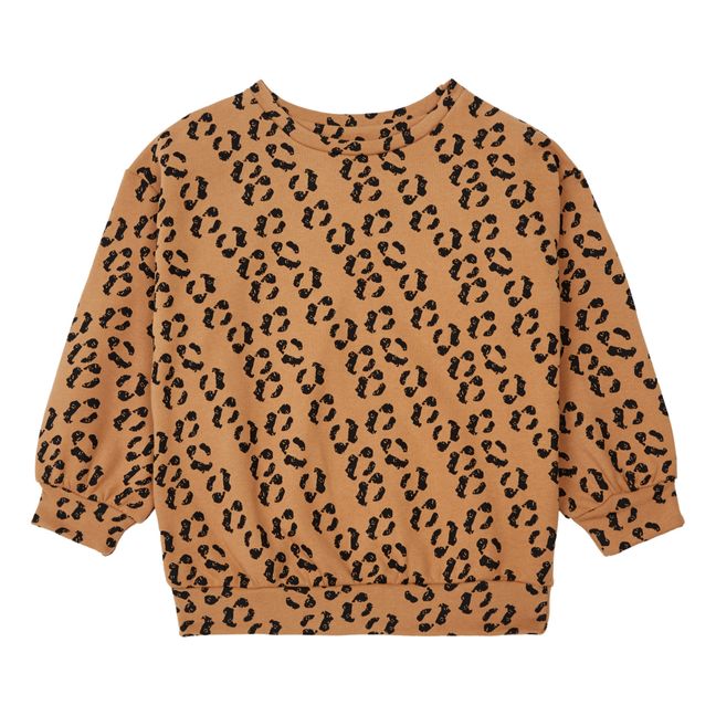 Jojoba Leopard Print Sweatshirt | Brown