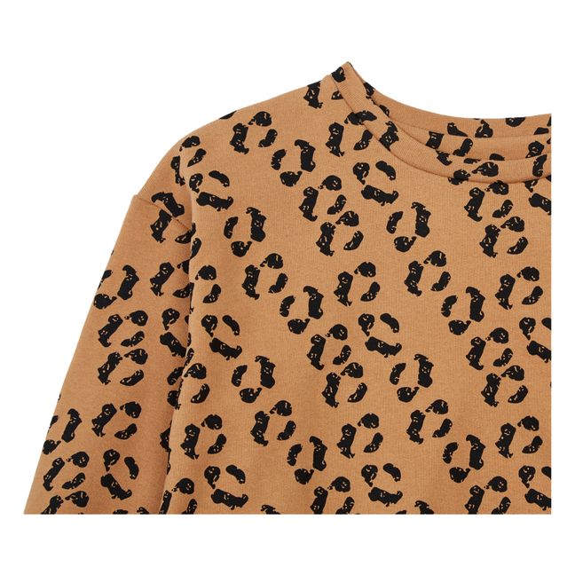 Sweat Jojoba Imprimé Léopard | Marron