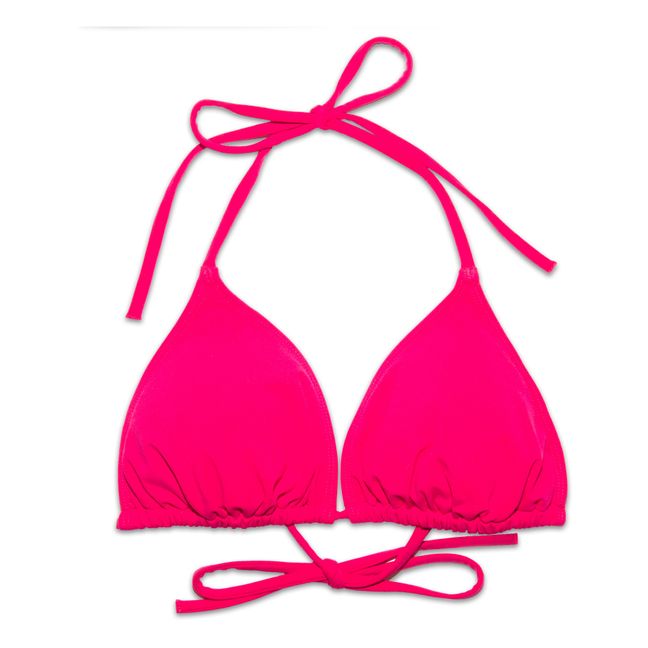 Triangle Bikini Top | Fluorescent pink