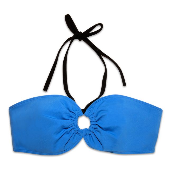 Haut de Maillot de Bain Bandeau Bicolore | Bleu roi