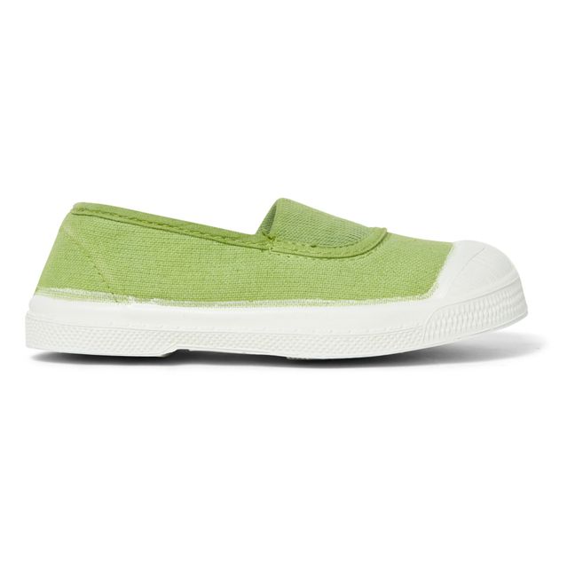 Vegan Elastic Sneakers | Green
