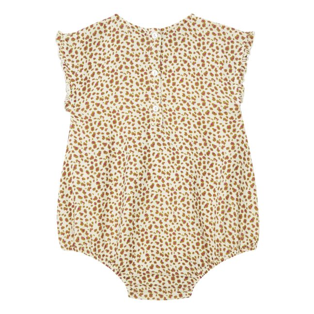 Java Cotton Gauze Leopard Print Romper | Seidenfarben