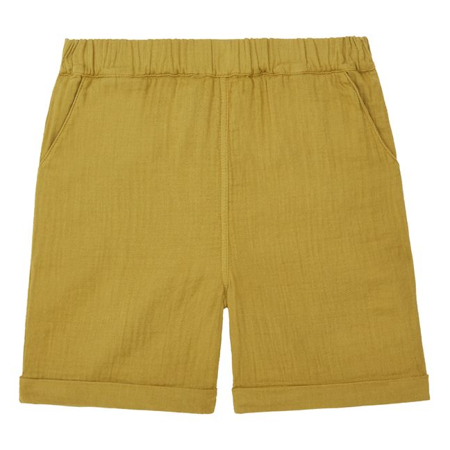 Shorts aus Baumwollgaze Ernest | Ocker