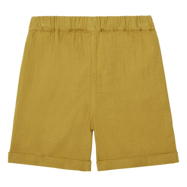 Shorts aus Baumwollgaze Ernest | Ocker