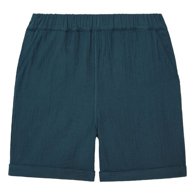 Short in garza di cotone Ernst | Blu marino