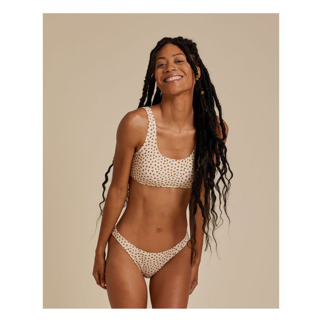 Haut de Maillot de Bain Maya à Pois | Beige