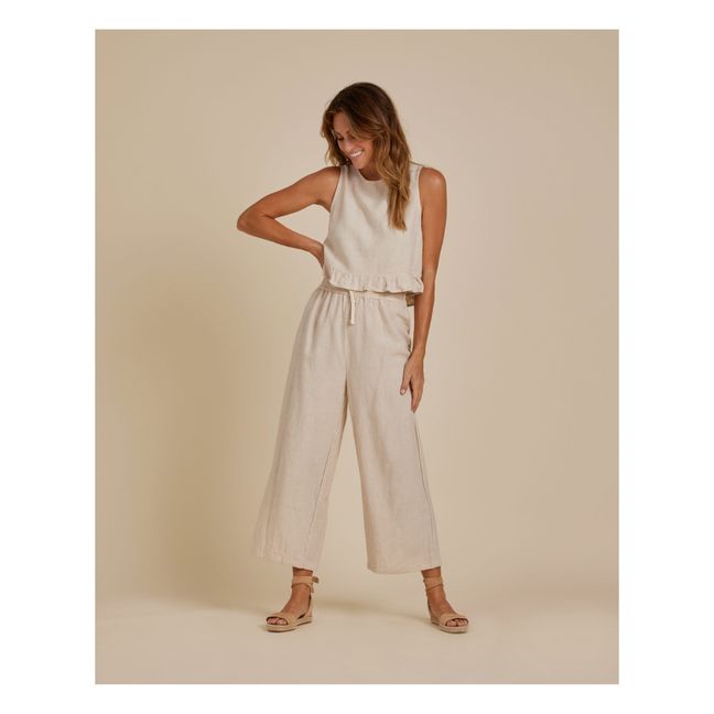 Striped Linen Top | Sabbia