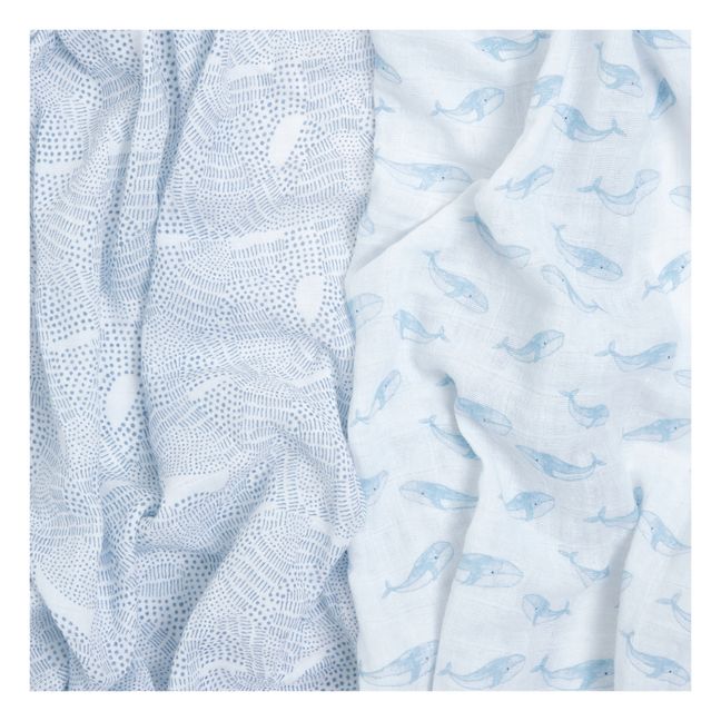 Oceanic Maxi Cloth Diapers - Set of 2 | Blu