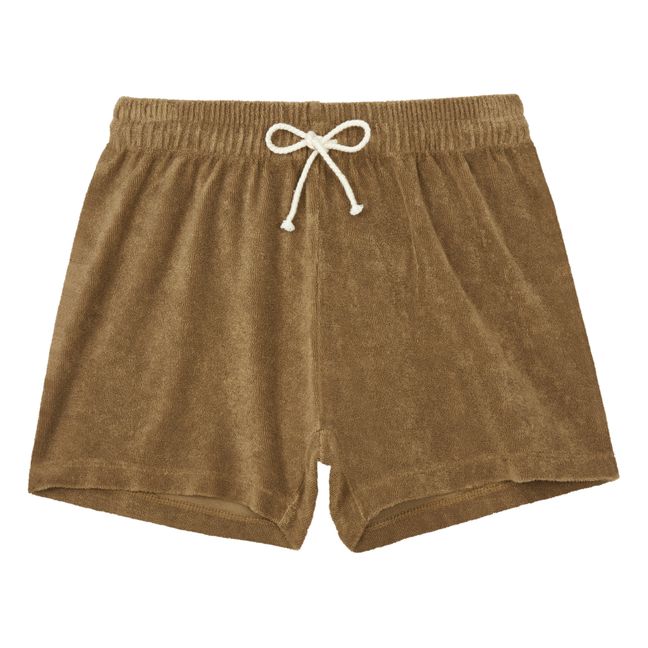 Organic Cotton Terry Shorts | Brown