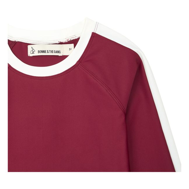 T-Shirt UV-Schutz aus recyceltem Stoff | Burgunderrot