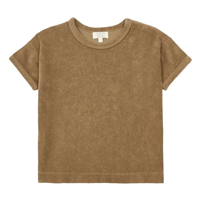 Camiseta tela toalla de algodón ecológico | Marrón