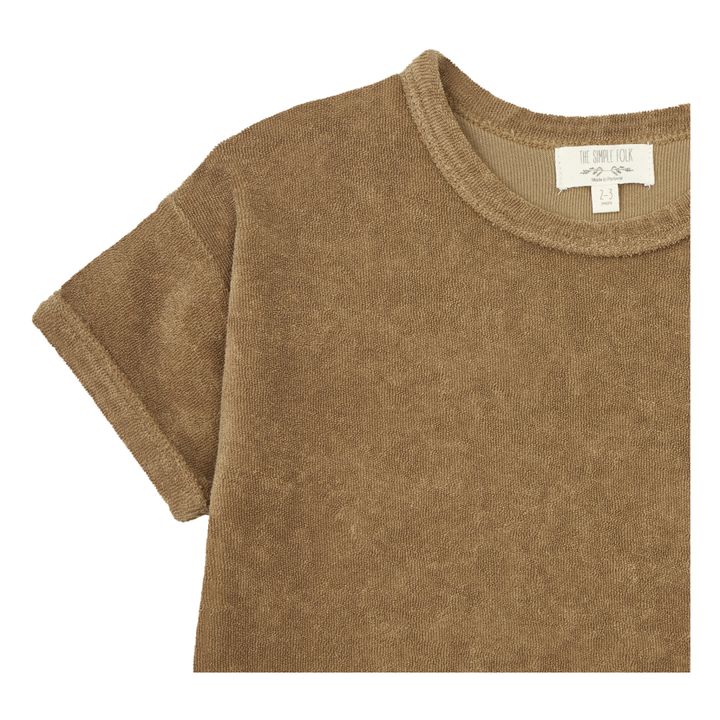 T-Shirt Frottee Bio-Baumwolle | Braun- Produktbild Nr. 2