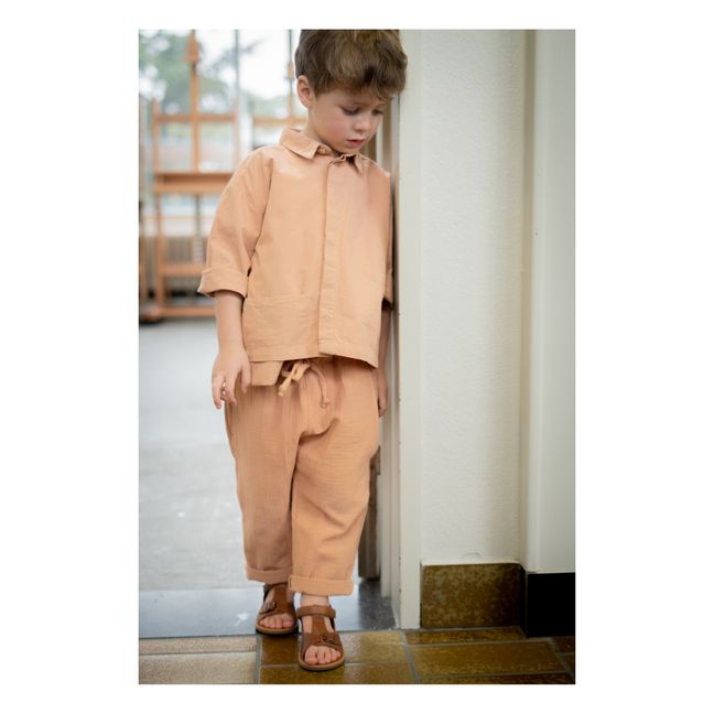 Chemise Gaspard Coton Bio | Korallenfarbe