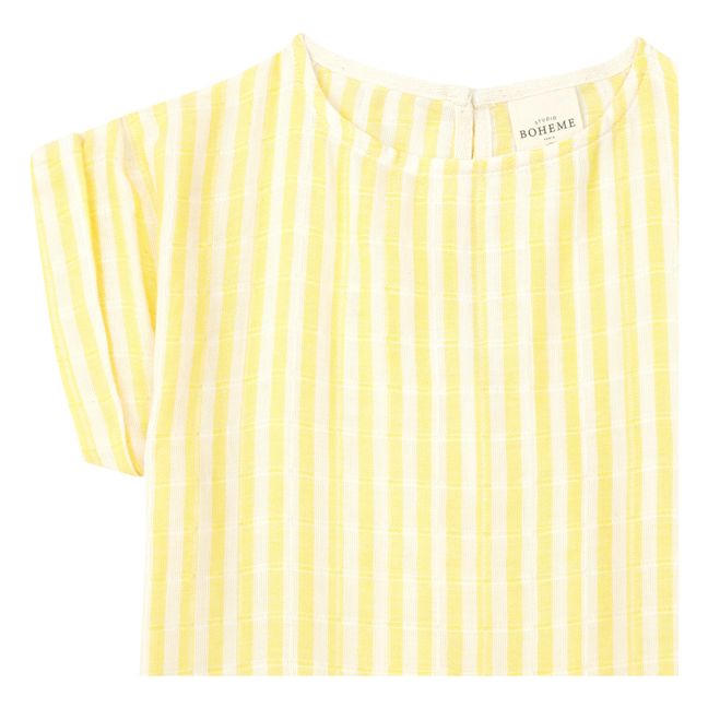 Camiseta de manga corta de algodón Praslin | Amarillo