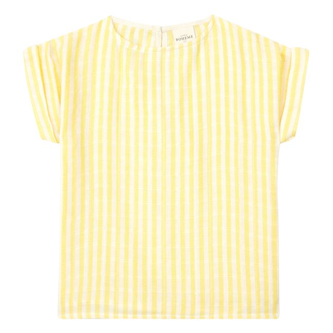 Camiseta de manga corta de algodón Praslin | Amarillo