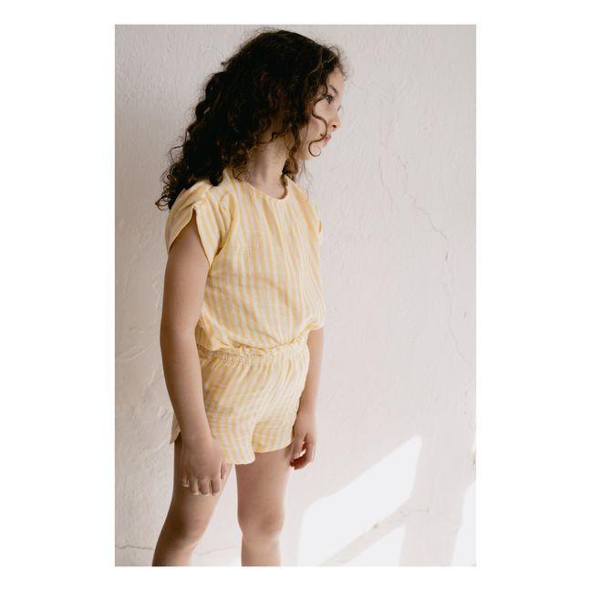 Camiseta de manga corta de algodón Praslin | Amarillo
