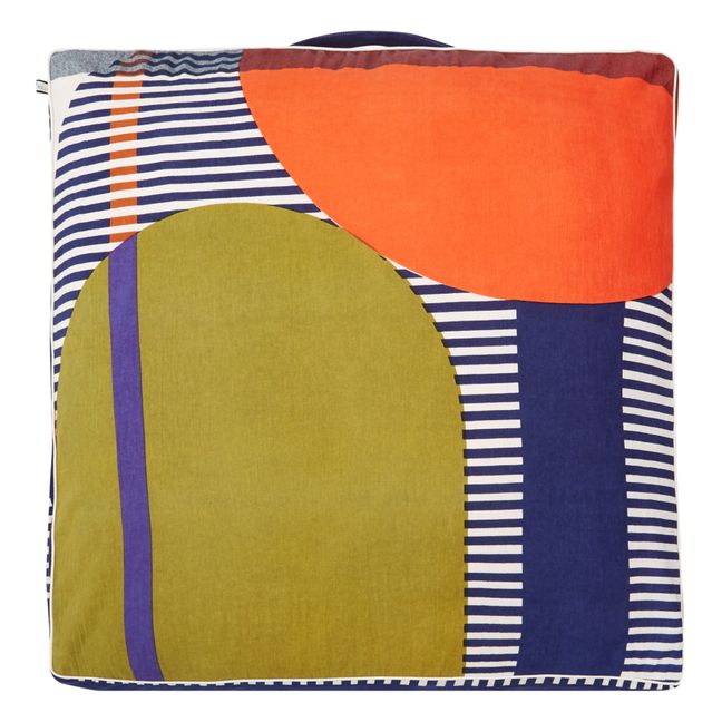 Coussin de sol Abstract | Brun roux