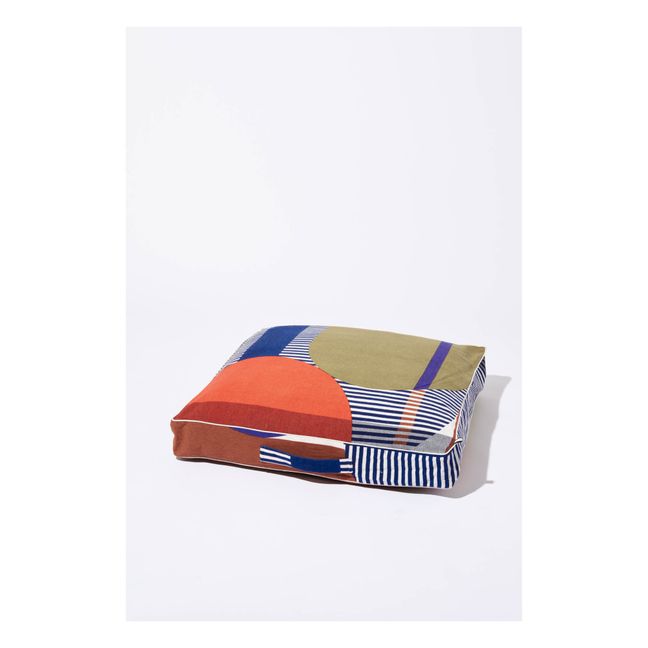 Coussin de sol Abstract | Brun roux