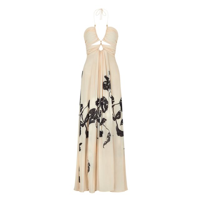 Mayra Silk Dress | Ecru